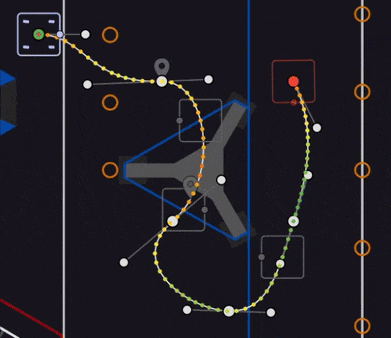 PathPlanner autonomous swerve trajectory visualization